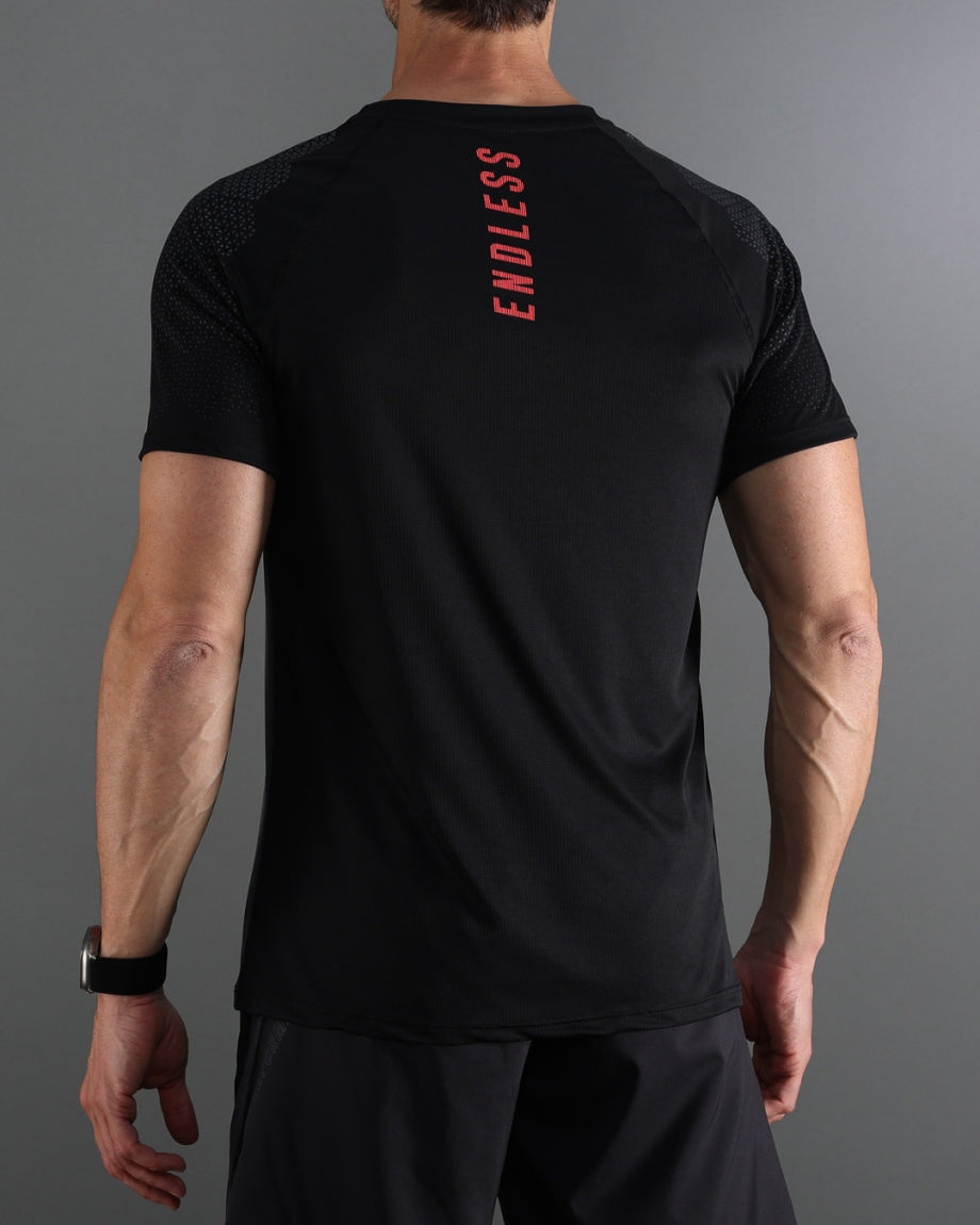 Endless Feisty Hexagon Black Padel Tişörtü