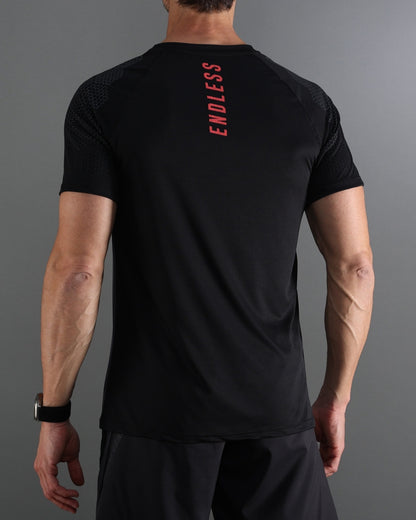 Endless Feisty Hexagon Black Padel Tişörtü