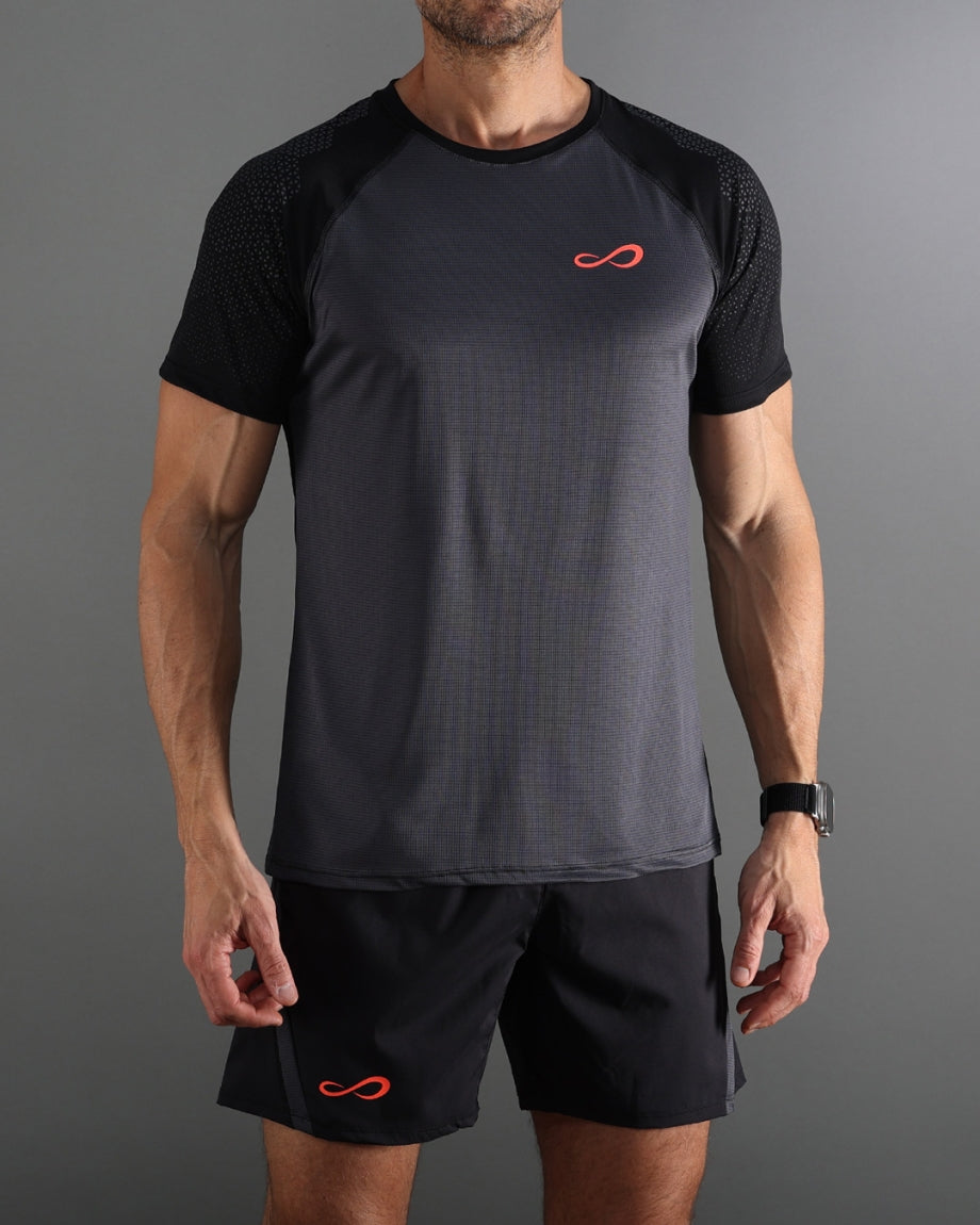 Endless Feisty Hexagon Black Padel Tişörtü
