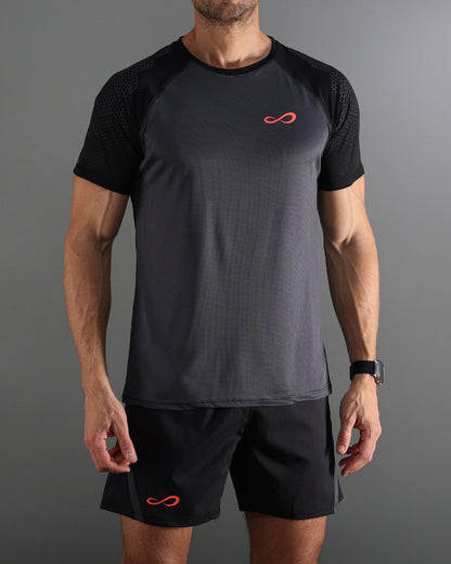 Endless Feisty Hexagon Black Padel Tişörtü