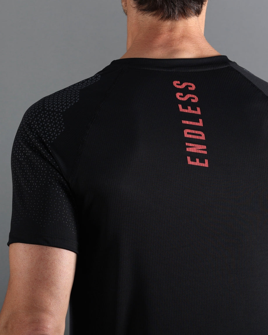 Endless Feisty Hexagon Black Padel Tişörtü