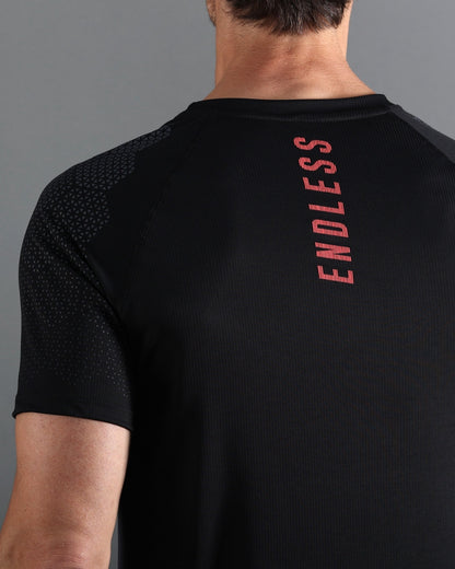Endless Feisty Hexagon Black Padel Tişörtü